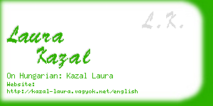 laura kazal business card